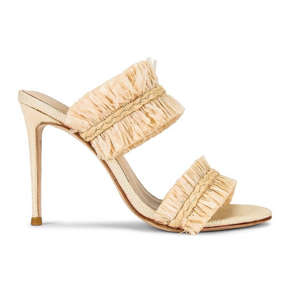 House of Harlow 1960 x Revolve Frayed Raffia Heel